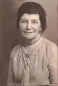 A portrait of Agatha C. Hodgins from the 1930s.