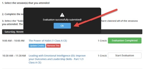 Claim Credit - Submission