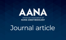 AANA Journal article