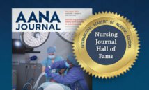 Nursing Journal Hall of Fame gold seal award and Journal cover